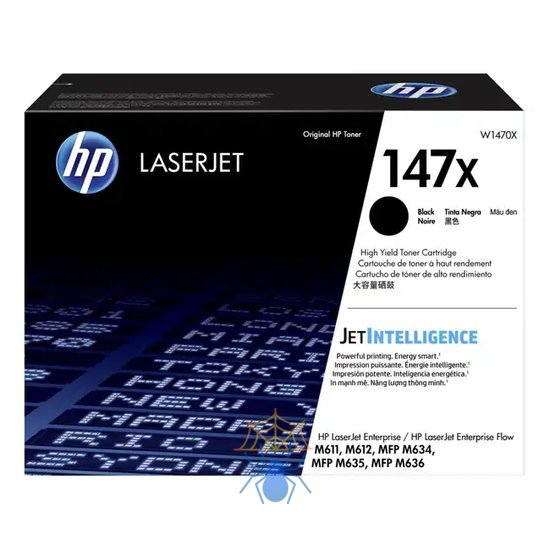 Картридж лазерный HP 147X W1470X черный (25200стр.) для HP LaserJet M610dn фото