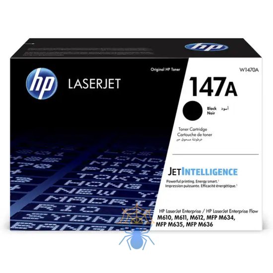 Картридж лазерный HP 147A W1470A черный (10500стр.) для HP LaserJet M610dn фото