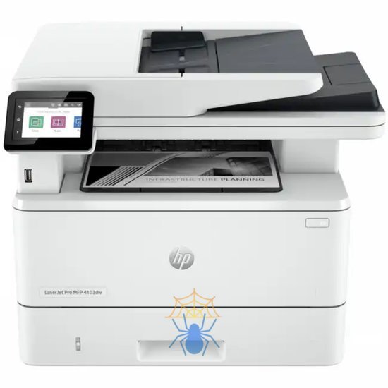 Лазерное многофункциональное устройство HP LaserJet Pro MFP 4103dw (p/c/s, A4, 40 ppm, 512Mb, Duplex, 2 trays 100+250,ADF 50, USB 2.0/GigEth,WiFi, W1510A in box, repl.W1A28A) фото 2