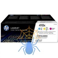 Картридж лазерный HP 410X CF252XM голубой/пурпурный/желтый тройная упак. (5000стр.) для HP LJ Pro M452/M477 фото