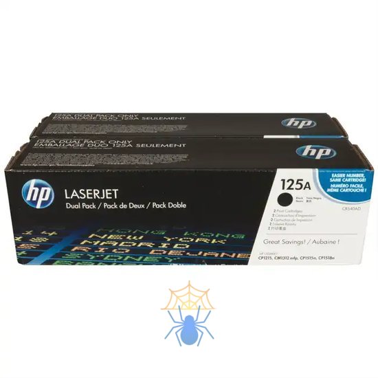 Картридж лазерный HP 125A CB540AD черный двойная упак. (4400стр.) для HP CLJ CP1215/CP1515/CP1518 фото