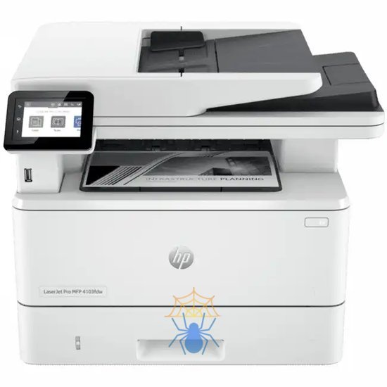 Лазерное многофункциональное устройство HP LaserJet Pro MFP 4103fdw (p/c/s/f , A4, 40 ppm, 512Mb, Duplex, 2 trays 100+250,ADF 50, USB 2.0/GigEth/2.4-5GHZ Wi-Fi radio+BLE, W1510A in box, repl.W1A30A) фото 2