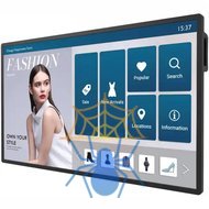 Информационный дисплей 43'' 16:9 3840x2160(UHD 4K) IPS, TOUCH, 40-touch point, 60 Hz, 400cd/m2, H178°/V178°, 1200:1, 1.07B, 8ms, VGA, 3xHDMI, DP, RJ-45,  2xUSB Type A, 2xUSB Type B, Speakers, Android 8, 18/7, 3Y, Black фото 2