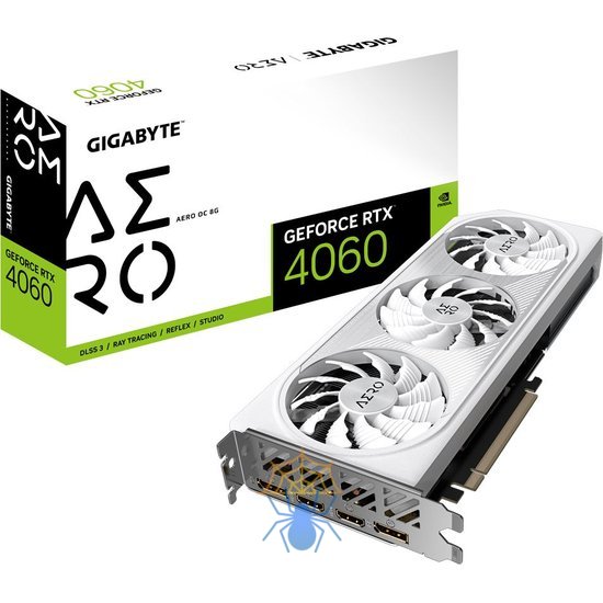 Видеокарта Gigabyte PCI-E 4.0 GV-N4060AERO OC-8GD NVIDIA GeForce RTX 4060 8Gb 128bit GDDR6 2550/18000 HDMIx2 DPx2 HDCP Ret фото 7