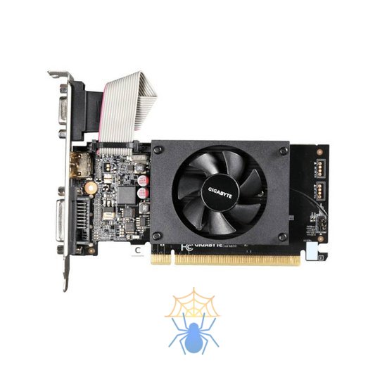 Видеокарта Gigabyte PCI-E GV-N710D3-2GL NVIDIA GeForce GT 710 2Gb 64bit DDR3 954/1800 DVIx1 HDMIx1 CRTx1 HDCP Ret low profile фото 2