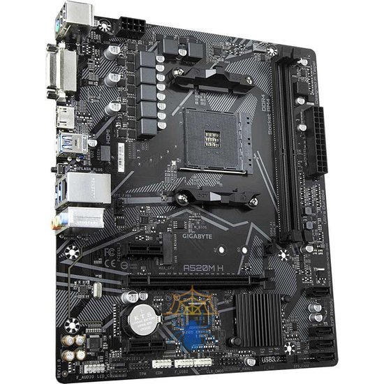 Материнская плата Gigabyte A520M H Soc-AM4 AMD A520 2xDDR4 mATX AC`97 8ch(7.1) GbLAN RAID+DVI+HDMI фото 3