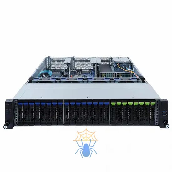 Серверная платформа Gigabyte Server Platform R282-N81 2U CPU(2)3rd Gen Xeon/2xHeatsink up to 270W/DIMM(32)/16x2,5''SATA/SAS/8x2,5''SATA/SAS/NVMe/2x2.5"SATA/SAS rear/2x1GbE/6xFHHL,2xLP/2x1600W/Rails  6NR282N81MR фото