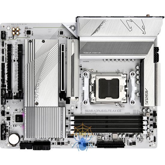 Материнская плата Gigabyte B650 A ELITE AX ICE SocketAM5 AMD B650 4xDDR5 ATX AC`97 8ch(7.1) 2.5Gg RAID+HDMI+DP фото