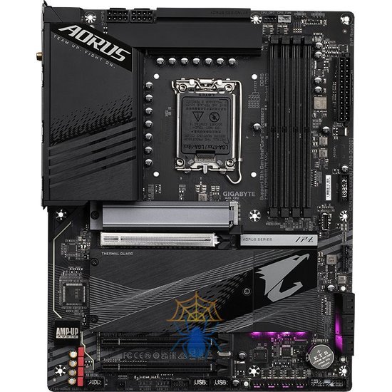 Материнская плата Gigabyte Z790 AORUS ELITE AX Soc-1700 Intel Z790 4xDDR5 ATX AC`97 8ch(7.1) 2.5Gg RAID+HDMI+DP фото 2