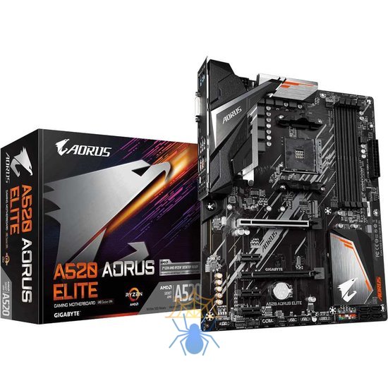 Материнская плата Gigabyte A520 AORUS ELITE Soc-AM4 AMD A520 4xDDR4 ATX AC`97 8ch(7.1) GbLAN RAID+DVI+HDMI фото 4