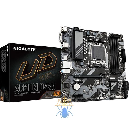 Материнская плата Gigabyte A620M DS3H SocketAM5 AMD A620 4xDDR5 mATX AC`97 8ch(7.1) GbLAN RAID+VGA+HDMI+DP фото 5