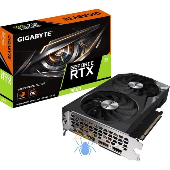 Видеокарта Gigabyte PCI-E 4.0 GV-N3060WF2OC-12GD 2.0 NVIDIA GeForce RTX 3060 12Gb 192bit GDDR6 1792/15000 HDMIx2 DPx2 HDCP Ret фото 8