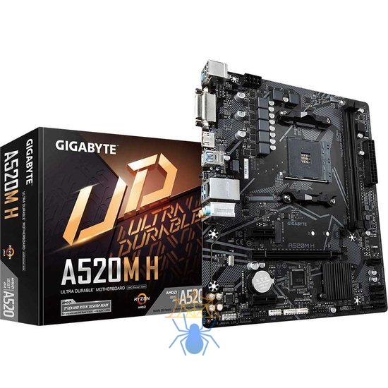 Материнская плата Gigabyte A520M H Soc-AM4 AMD A520 2xDDR4 mATX AC`97 8ch(7.1) GbLAN RAID+DVI+HDMI фото 14