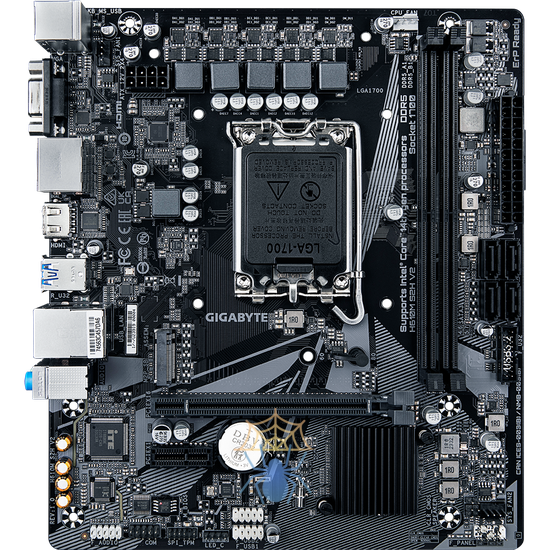 Материнская плата GIGABYTE H610M S2H, LGA1700, H610, 2*DDR5, 4*SATA, 1*M.2, 2*USB 3.2, 4*USB 2.0, 1*PCIx16, 1*PCIx1, D-Sub+HDMI+2*DP, mATX фото