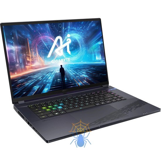 Ноутбук Gigabyte Aorus 16X Core i7 14650HX 16Gb SSD1Tb NVIDIA GeForce RTX4070 8Gb 16" IPS QHD+ (2560x1600) Free DOS grey WiFi BT Cam (ASG-53KZC54SD) фото 3