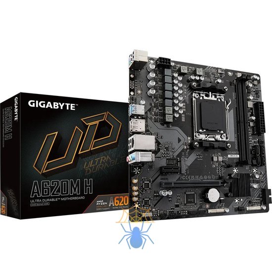 Материнская плата Gigabyte A620M H SocketAM5 AMD A620 2xDDR5 mATX AC`97 8ch(7.1) GbLAN RAID+VGA+HDMI фото 6