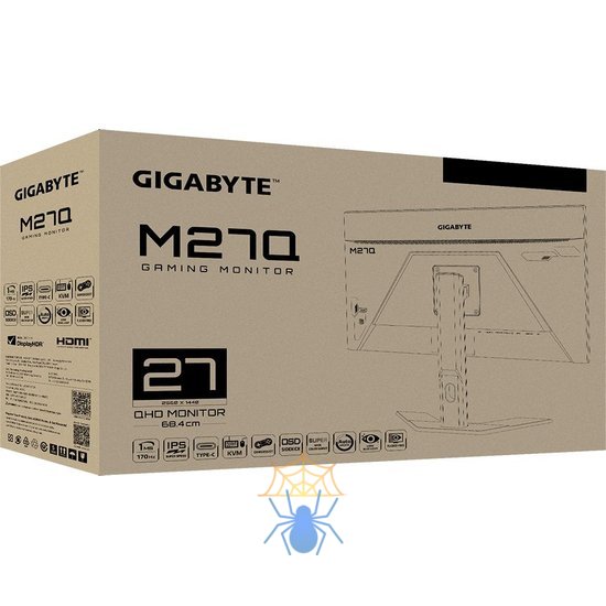 Монитор Gigabyte 27" M27Q черный IPS LED 0.5ms 16:9 HDMI полуматовая HAS 350cd 178гр/178гр 2560x1440 165Hz FreeSync DP 2K USB 5.5кг фото 8