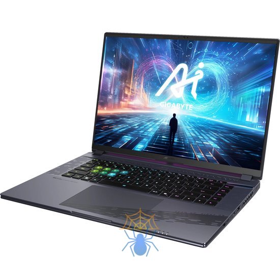 Ноутбук Gigabyte Aorus 16X Core i9 14900HX 32Gb SSD1Tb NVIDIA GeForce RTX4070 8Gb 16" IPS QHD+ (2560x1600) Free DOS grey WiFi BT Cam (ASG-63KZC64SD) фото 2