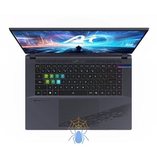 Ноутбук Gigabyte Aorus 16X Core i7 14650HX 16Gb SSD1Tb NVIDIA GeForce RTX4070 8Gb 16" IPS QHD+ (2560x1600) Free DOS grey WiFi BT Cam (ASG-53KZC54SD) фото 4