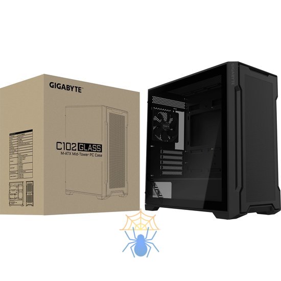 Корпус Gigabyte C102B GB-C102G черный без БП mATX 7x120mm 4x140mm 2xUSB3.0 audio bott PSU фото 8