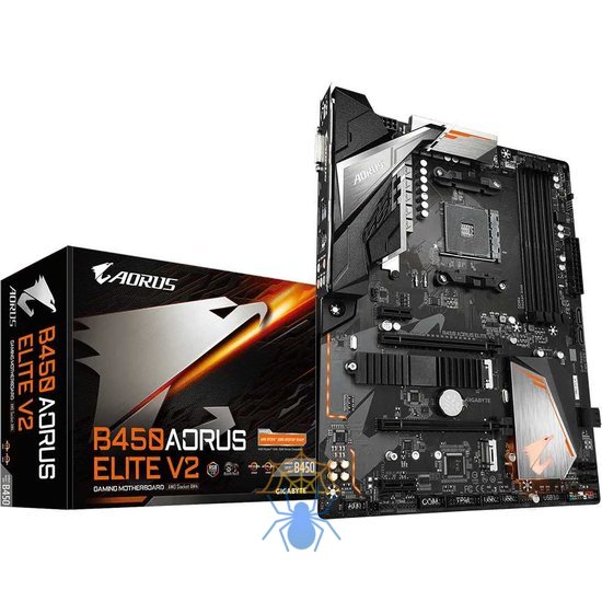 Материнская плата Gigabyte B450 AORUS ELITE V2 Soc-AM4 AMD B450 4xDDR4 ATX AC`97 8ch(7.1) GbLAN RAID+DVI+HDMI фото 5