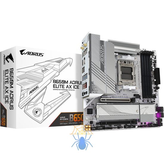 Материнская плата Gigabyte B650M A ELITE AX ICE SocketAM5 AMD B650 4xDDR5 mATX AC`97 8ch(7.1) 2.5Gg RAID+HDMI+DP фото 6