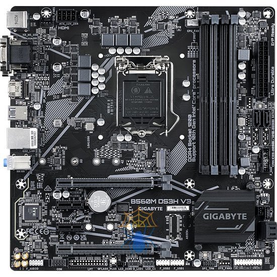 Материнская плата Gigabyte B560M DS3H V3 Soc-1200 Intel H470 4xDDR4 mATX AC`97 8ch(7.1) GbLAN+VGA+DVI+HDMI фото 2