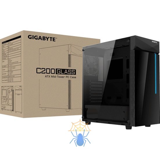 Корпус Gigabyte C200 GB-C200G черный без БП ATX 5x120mm 4x140mm 2xUSB3.0 audio bott PSU фото 8