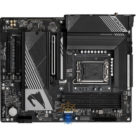 Материнская плата Gigabyte B760 AORUS ELITE AX DDR4 Soc-1700 Intel B760 4xDDR4 ATX AC`97 8ch(7.1) 2.5Gg RAID+HDMI+DP фото