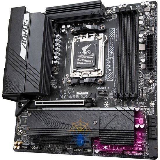 Материнская плата Gigabyte B650M AORUS ELITE SocketAM5 AMD B650 mATX AC`97 8ch(7.1) 2.5Gg RAID+HDMI+DP фото 3