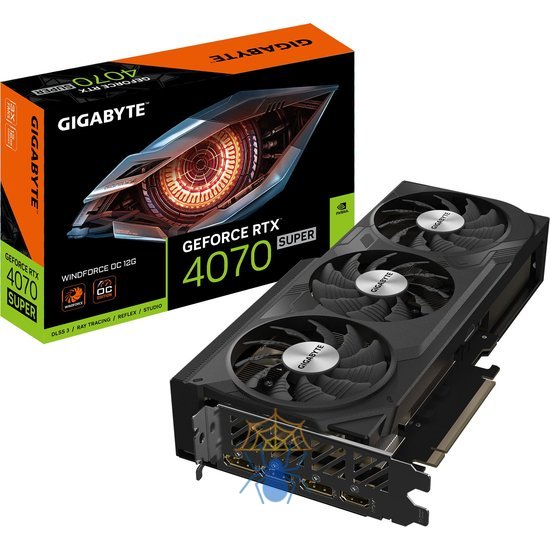 Видеокарта Gigabyte PCI-E 4.0 GV-N407SWF3OC-12GD NVIDIA GeForce RTX 4070 Super 12Gb 192bit GDDR6X 2475/21000 HDMIx1 DPx3 HDCP Ret фото 8