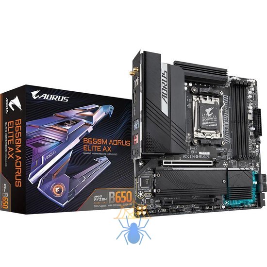 Материнская плата Gigabyte B650M AORUS ELITE AX SocketAM5 AMD B650 4xDDR5 mATX AC`97 8ch(7.1) 2.5Gg RAID+HDMI+DP фото 6