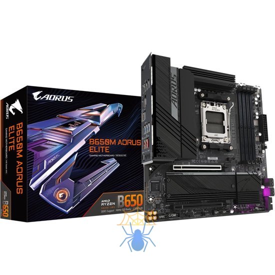 Материнская плата Gigabyte B650M AORUS ELITE SocketAM5 AMD B650 mATX AC`97 8ch(7.1) 2.5Gg RAID+HDMI+DP фото 6