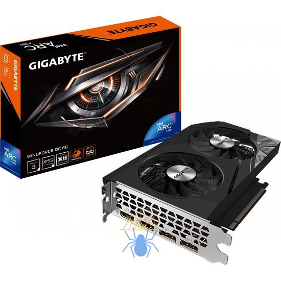 Видеокарта Gigabyte PCI-E 4.0 GV-IA380WF2OC-6GD INTEL ARC A380 6Gb 96bit GDDR6 2350/15500 HDMIx2 DPx2 HDCP Ret фото 6