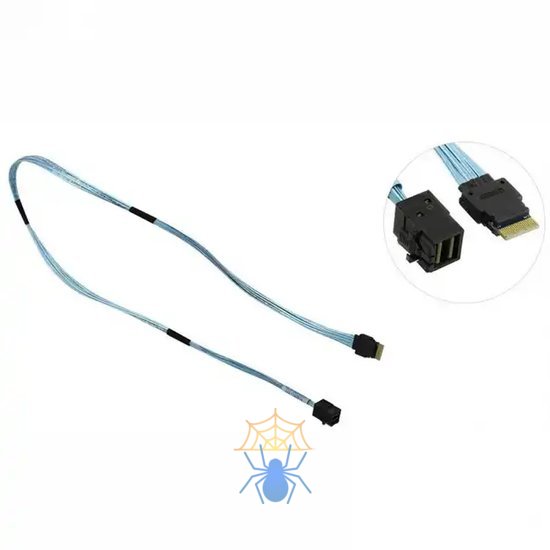 Кабель Gigabyte Cable miniSAS HD (SFF-8643) to SlimSAS x4 (SFF-8654) 800mm фото