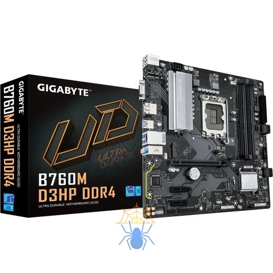 Материнская плата Gigabyte B760M D3HP DDR4 Soc-1700 Intel B760 4xDDR4 mATX AC`97 8ch(7.1) GbLAN RAID+VGA+HDMI+DP фото 4