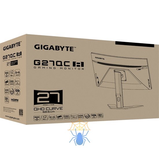 Монитор Gigabyte 27" G27QC A черный VA LED 1ms 16:9 HDMI M/M матовая HAS 250cd 178гр/178гр 2560x1440 165Hz FreeSync DP 2K USB 6.33кг фото 9