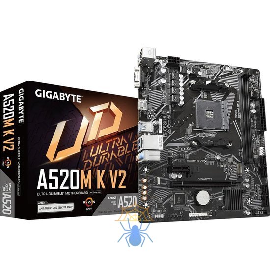 Материнская плата Gigabyte A520M K V2 Soc-AM4 AMD A520 2xDDR4 mATX AC`97 8ch(7.1) GbLAN RAID+VGA+HDMI фото 6