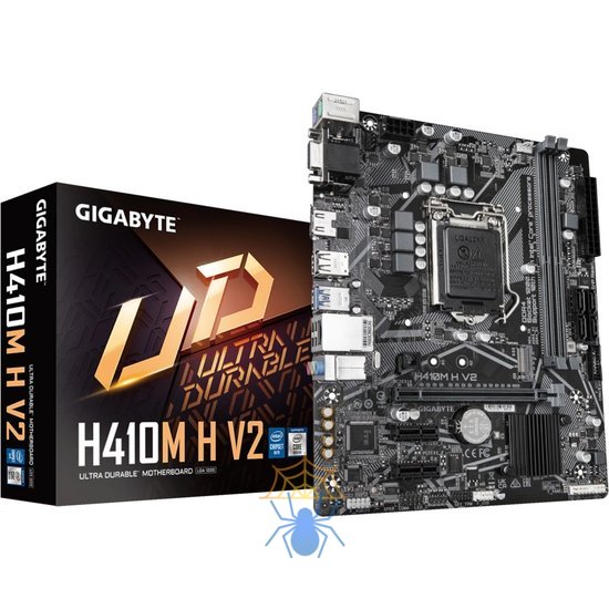 Материнская плата Gigabyte H410M H V2 2.0 Soc-1200 Intel Q470 2xDDR4 mATX AC`97 8ch(7.1) GbLAN+VGA+HDMI фото 4