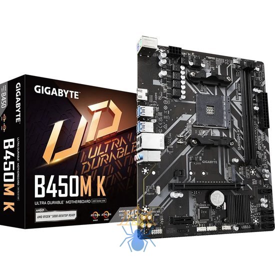 Материнская плата Gigabyte B450M K Soc-AM4 AMD B450 2xDDR4 mATX AC`97 8ch(7.1) GbLAN RAID+HDMI фото 6