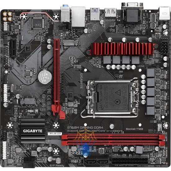 Материнская плата Gigabyte B760M GAMING DDR4 Soc-1700 Intel B760 2xDDR4 mATX AC`97 8ch(7.1) 2.5Gg RAID+VGA+HDMI+DP фото