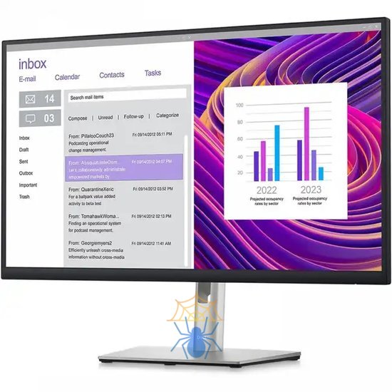 Монитор Dell 27" P2723DE черный IPS LED 5ms 16:9 HDMI матовая HAS Piv 1000:1 350cd 178гр/178гр 2560x1440 60Hz DP 2K USB 7.34кг фото 2