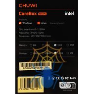 ПК Мини Chuwi CoreBox i7 11390H (3.4) 16Gb SSD512Gb Iris Xe Windows 11 Professional GbitEth WiFi BT серый фото 10