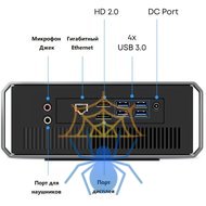 ПК Мини Chuwi CoreBox i5 1235U (1.3) 16Gb SSD512Gb Iris Xe Windows 11 Professional GbitEth WiFi BT серый фото 5