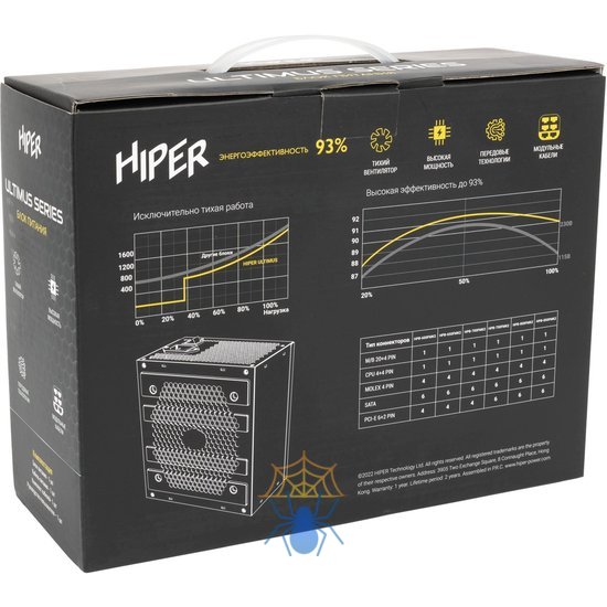 Блок питания Hiper ATX 800W HPB-800FMK2 80+ gold (20+4pin) APFC 120mm fan 6xSATA Cab Manag RTL фото 10