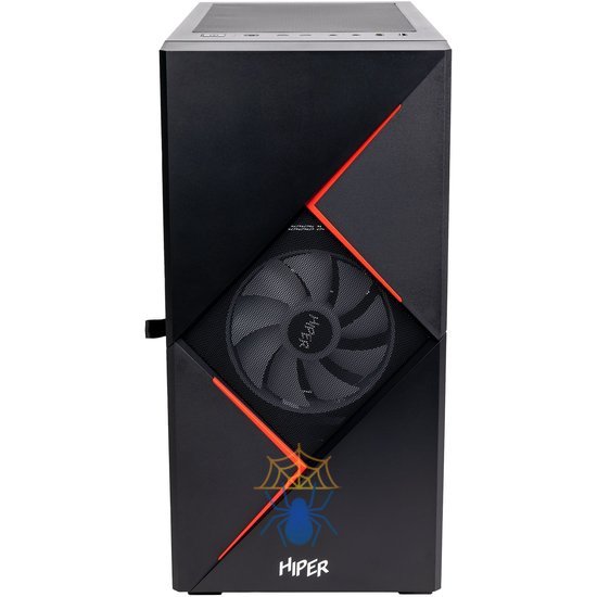 Корпус Hiper CYCLOPS BR черный без БП mATX 6x120mm 1xUSB2.0 1xUSB3.0 audio bott PSU фото 4