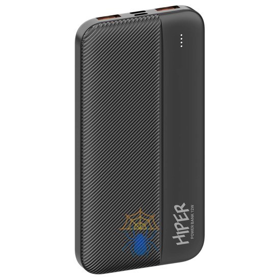 Мобильный аккумулятор Hiper SM10000 10000mAh 12W 2.4A 2xUSB-A/USB-C черный (SM10000 BLACK) фото