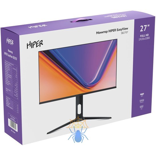 Монитор Hiper 27" EasyView SB2707 черный IPS LED 4ms 16:9 HDMI M/M матовая HAS Piv 250cd 178гр/178гр 1920x1080 75Hz FreeSync VGA DP FHD 5.75кг фото 18