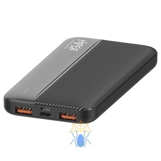 Мобильный аккумулятор Hiper SM10000 10000mAh 12W 2.4A 2xUSB-A/USB-C черный (SM10000 BLACK) фото 3