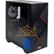 Корпус Hiper CYCLOPS BR черный без БП mATX 6x120mm 1xUSB2.0 1xUSB3.0 audio bott PSU фото 2